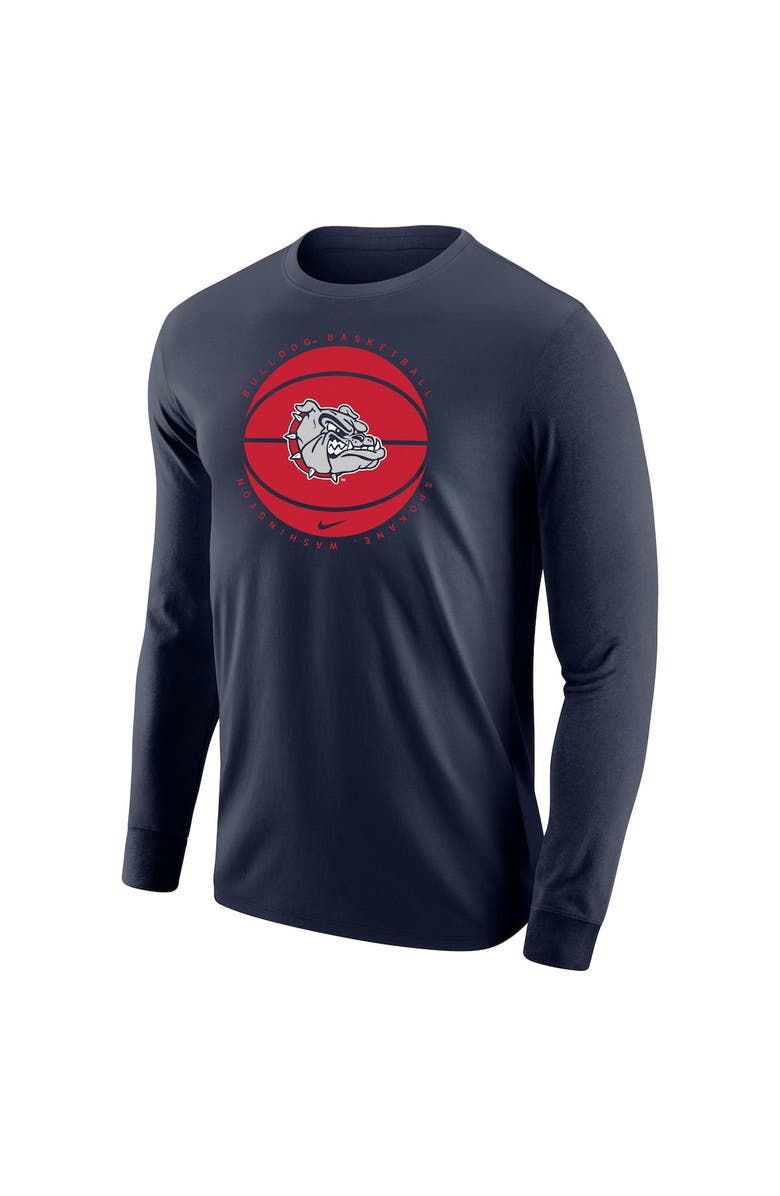 Nike Men's Nike Navy Gonzaga Bulldogs Basketball Long Sleeve T-Shirt, Alternate, color, Navy