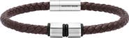 GEOFFREY BEENE Men's Braided Leather Bracelet