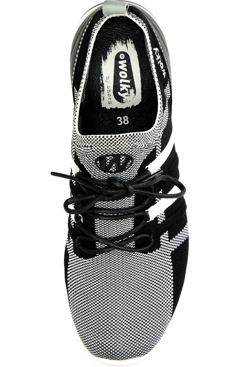 Wolky Mako Sneaker, Alternate, color, White 3D Knitting