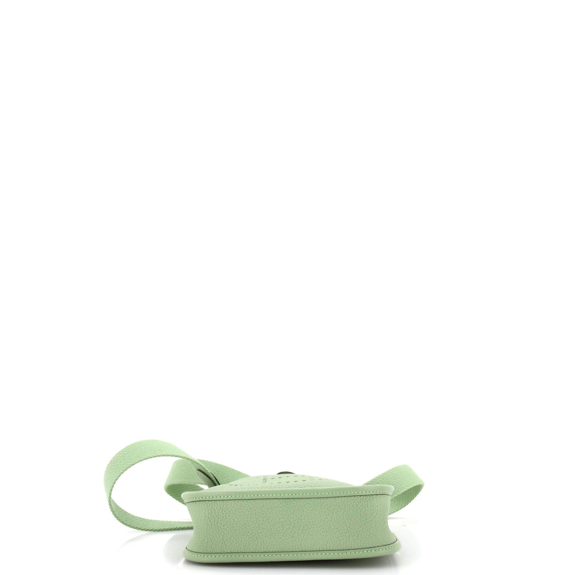 Pre-Owned Hermes Evelyne Bag Gen III Clemence TPM, Alternate, color, Vert Criquet