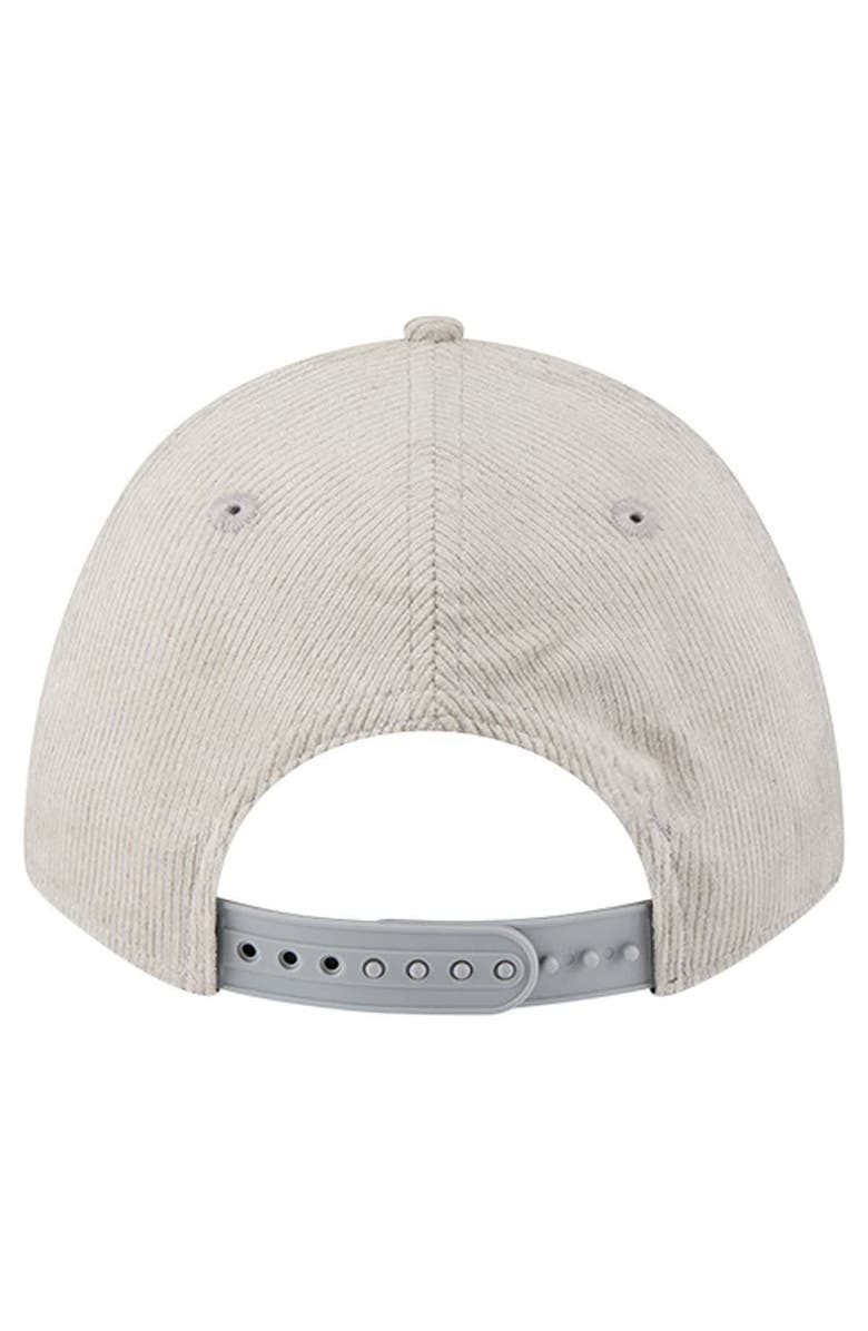 New Era Men's New Era Silver Detroit Lions Cord Corduroy 9FORTY A-Frame Adjustable Hat, Alternate, color, Silver