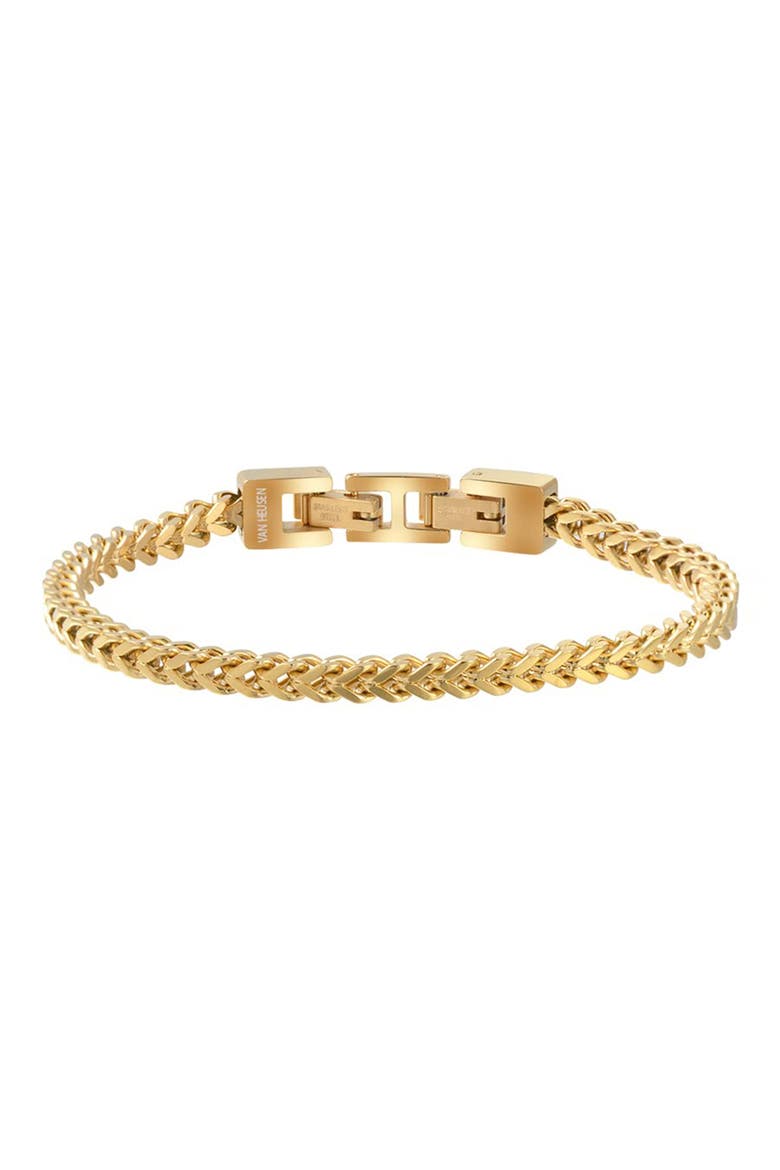 Men's Franco Chain Bracelet, Main, color, GOLD