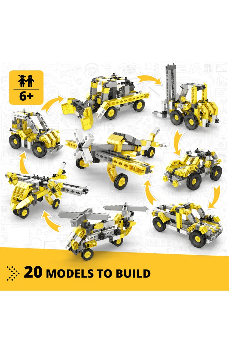 Engino Creative Builder 20 In 1 Multimodel Series, Toy Vehicles Brick Set, Alternate, color, Multicolored