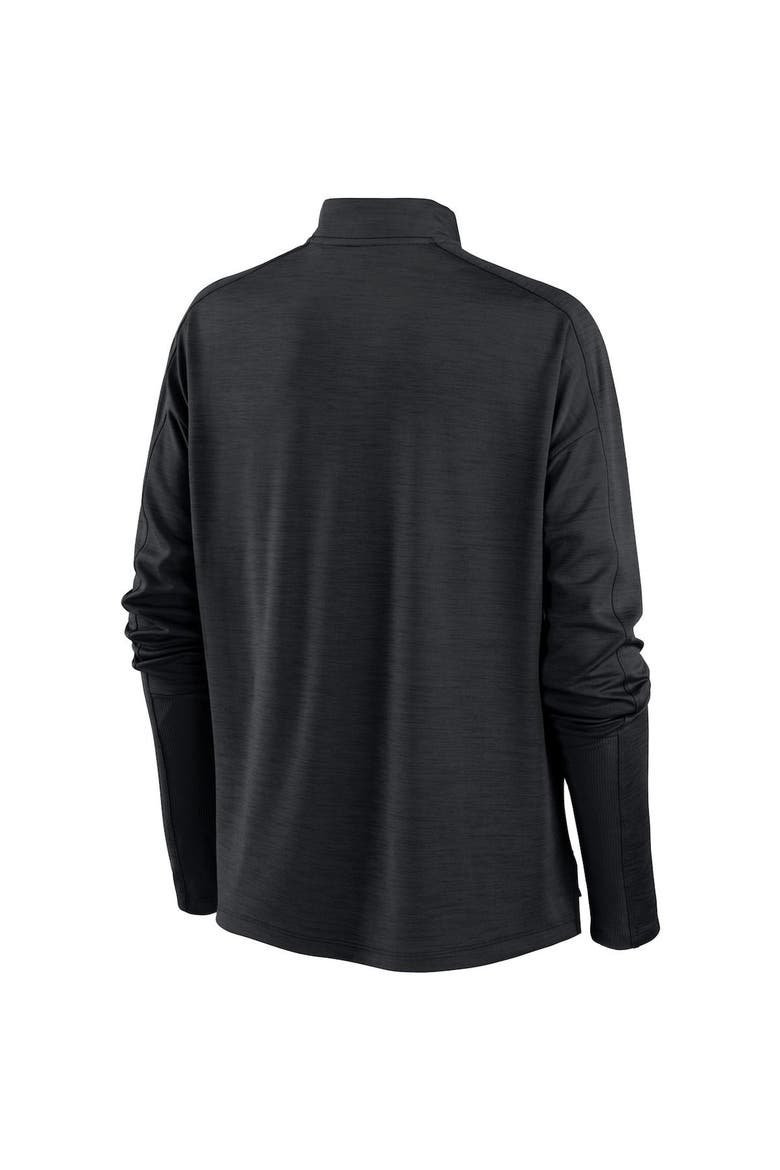 Women's Nike Black Colorado Rockies Primetime Raglan Quarter-Zip Top, Alternate, color, Black