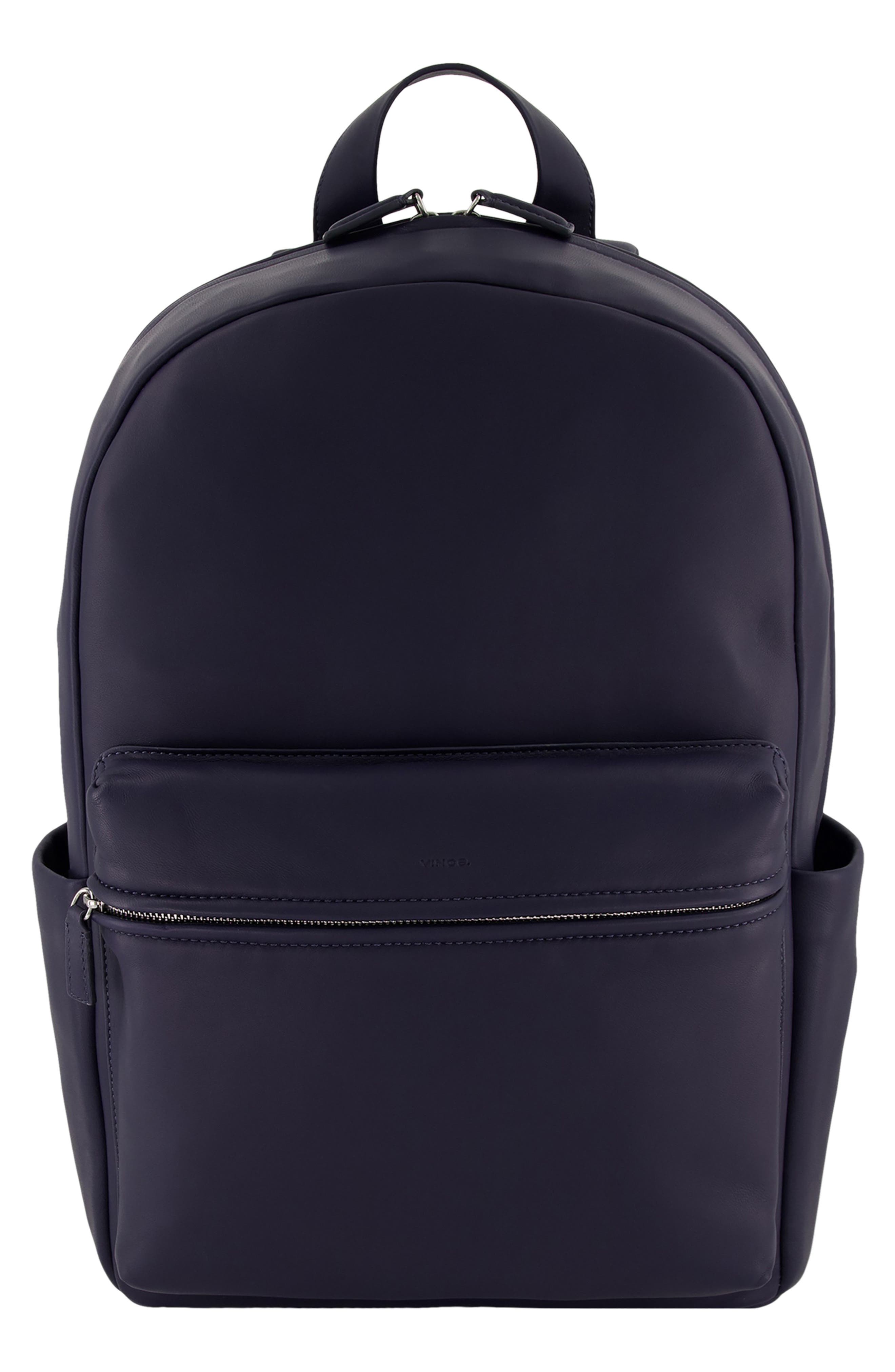 Vince Cavalor Leather Backpack, Main, color, Night Blue