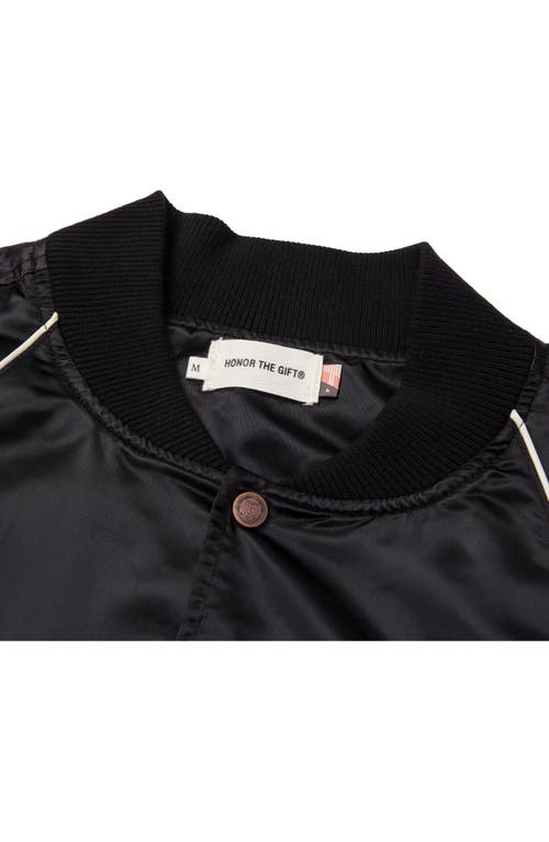 HONOR THE GIFT HONOR THE GIFT SATIN BOMBER JACKET