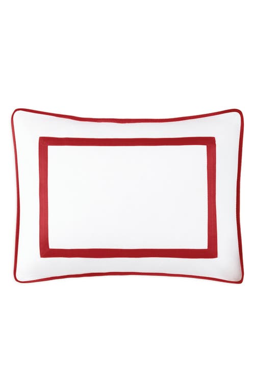 Matouk Louise Piqué Boudoir Pillow Sham In Red