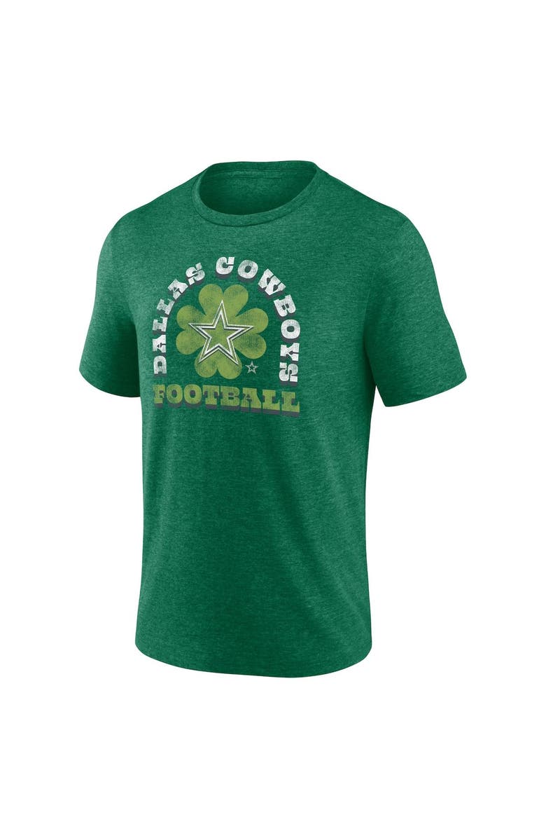 FANATICS Men's Fanatics Branded Heather Green Dallas Cowboys St. Patrick's Day Celtic Tri-Blend T-Shirt, Alternate, color,