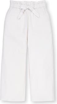 Hope & Henry Kids' Linen Paper Bag Tie-Waist Pant