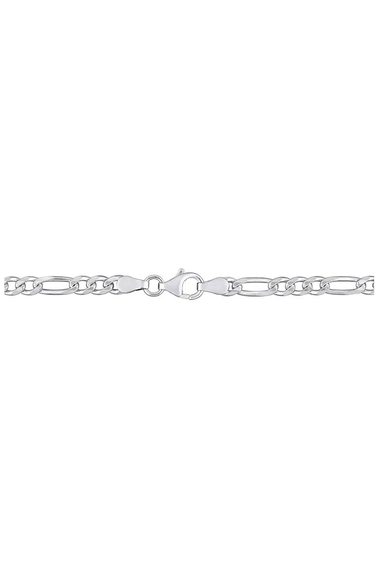 Figaro Chain Bracelet & Necklace Set, Alternate, color, SILVER