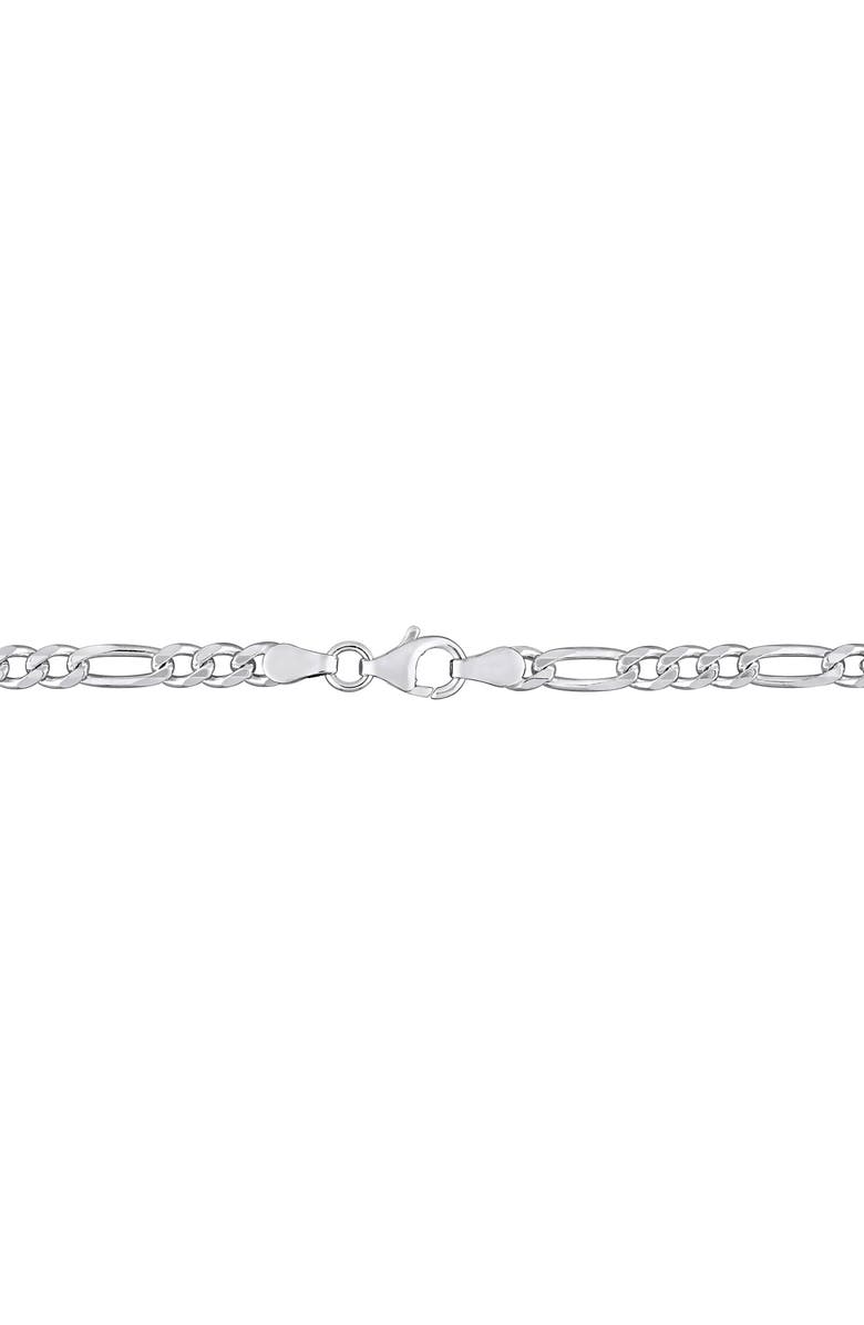 DELMAR Figaro Chain Bracelet & Necklace Set, Alternate, color, Silver
