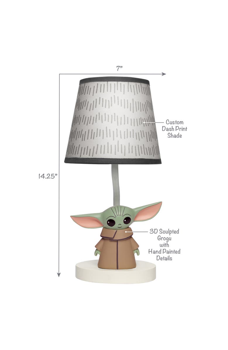 Lambs & Ivy Star Wars The Child/Baby Yoda Nursery Lamp with Shade and Bulb, Alternate, color, Multicolor