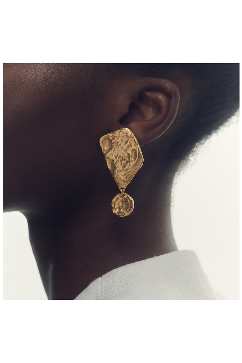 Mason Molten Drop Earrings, Alternate, color, GOLD TONE