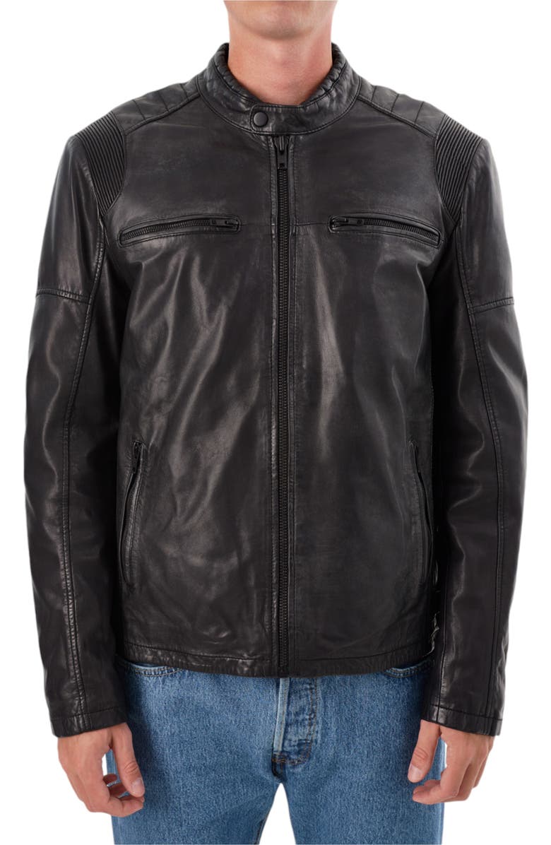 REGENCY Leather Moto Jacket, Alternate, color, Black
