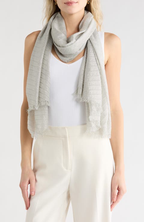 Wide Pleated Scarf