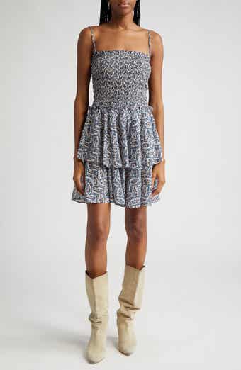Isabel Marant Étoile Anka Floral Tiered Ruffle Cotton Sundress