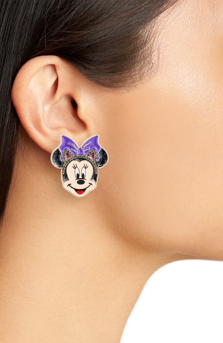 BaubleBar x Disney Minnie Mouse Cat Costume Stud Earrings, Alternate, color, 