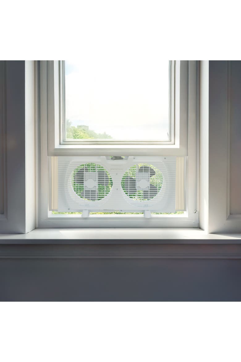 9 Inch 56W Twin Window Fan in White, Alternate, color, White