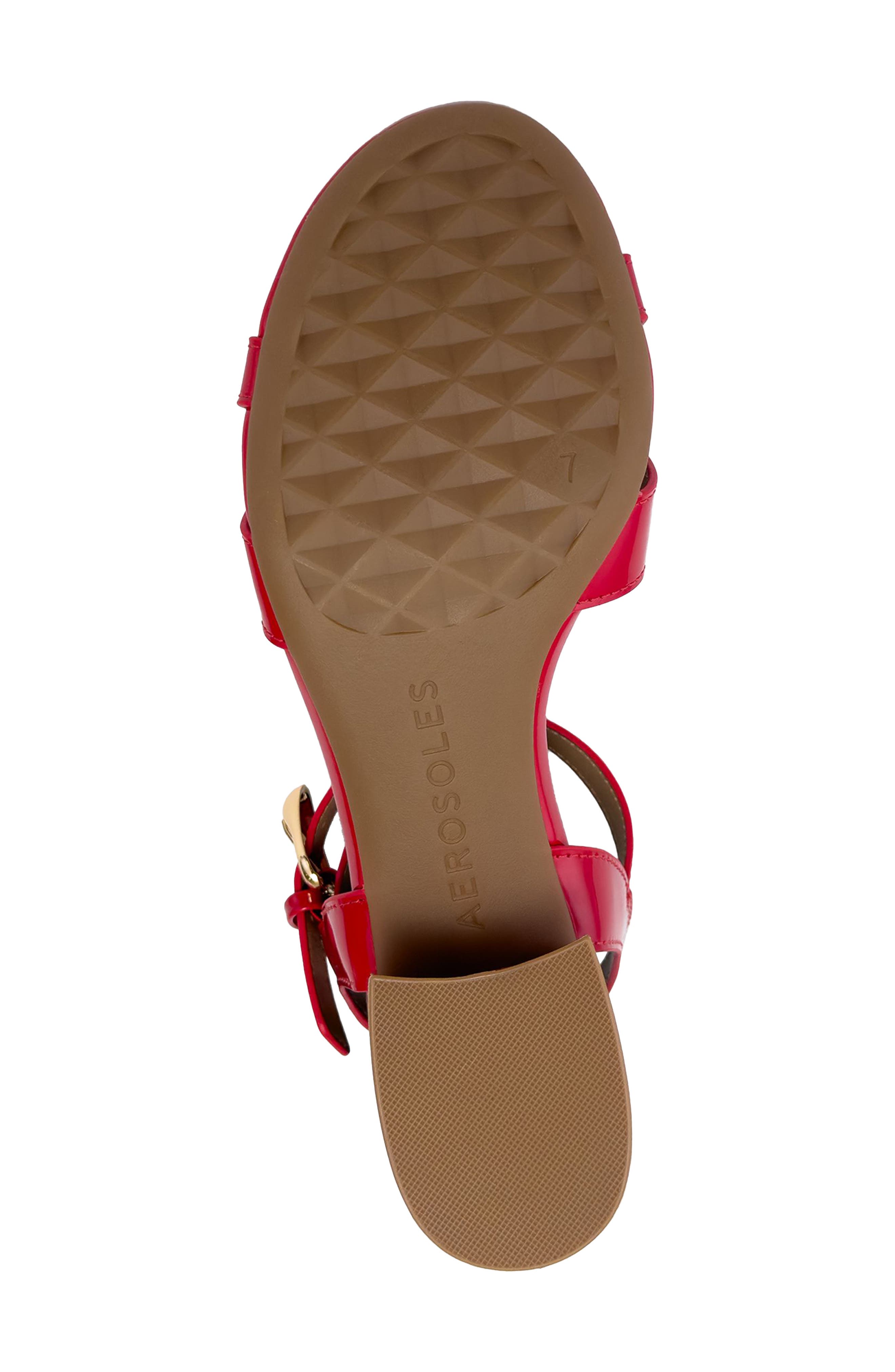 Cinzia Block Heel Sandal, Alternate, color, RICH RED