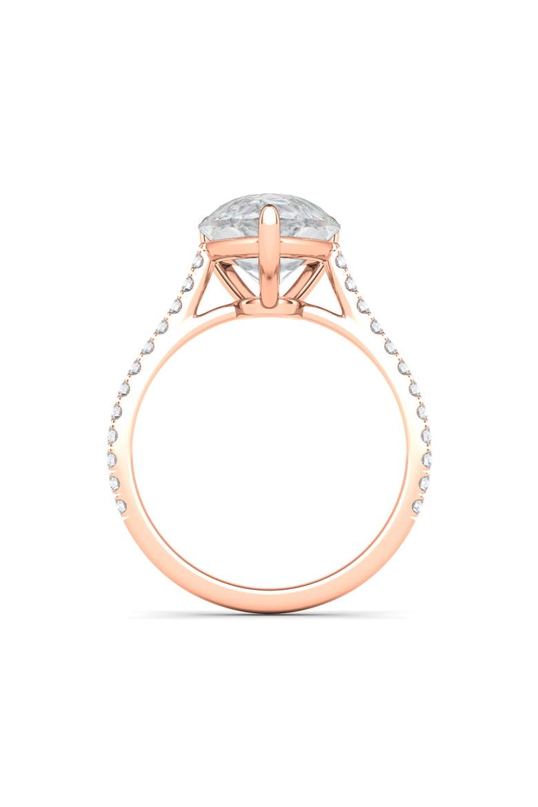Pear Cut Pavé Lab GrownDiamond Ring, Alternate, color, 2.00 CTW 18K ROSE GOLD