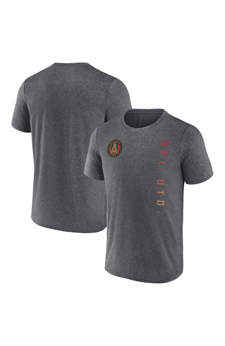 FANATICS Men's Fanatics Branded Heather Charcoal Atlanta United FC Straited T-Shirt, Main, color, Heather Charcoal