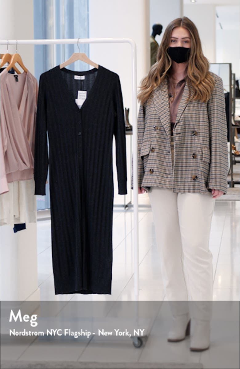 Marled Silk & Cashmere Blend Long Sleeve Dress, sales video thumbnail