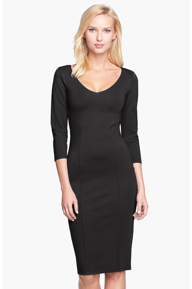 Midi Sheath Dress (Nordstrom Exclusive), Main, color, BLACK