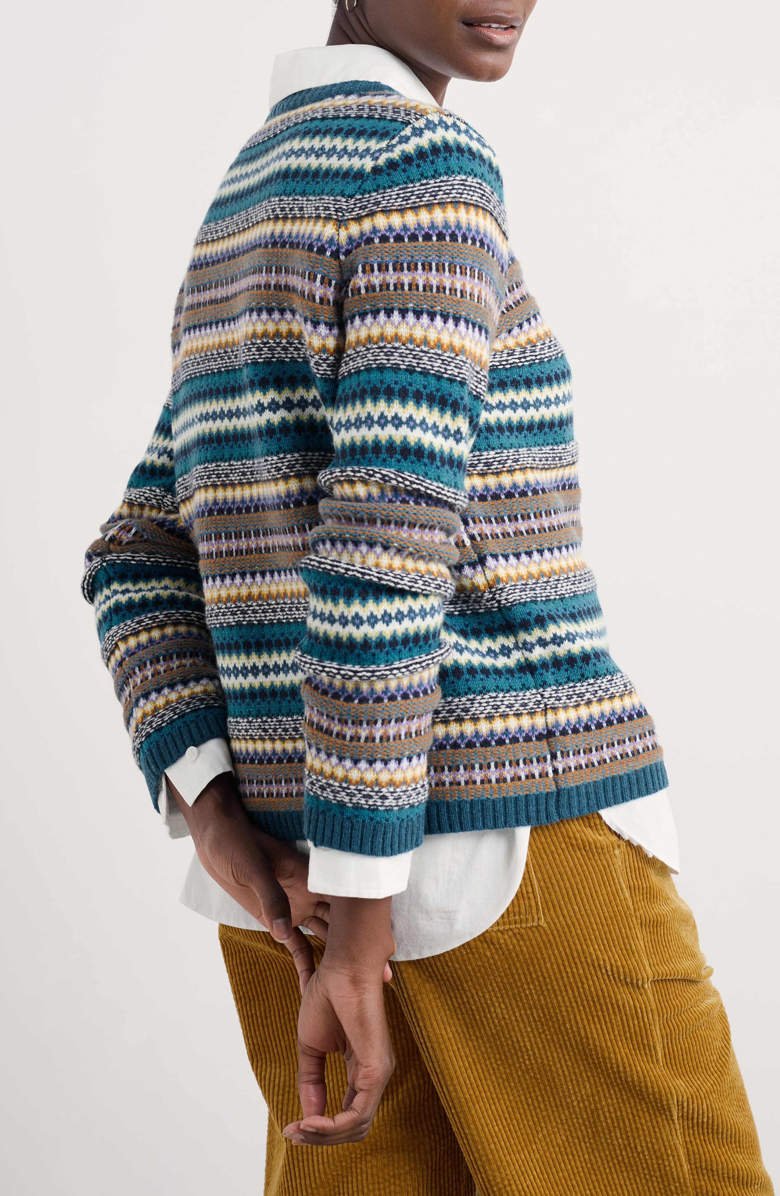 Percella Cove Fair Isle Merino Wool Blend Sweater - image 2