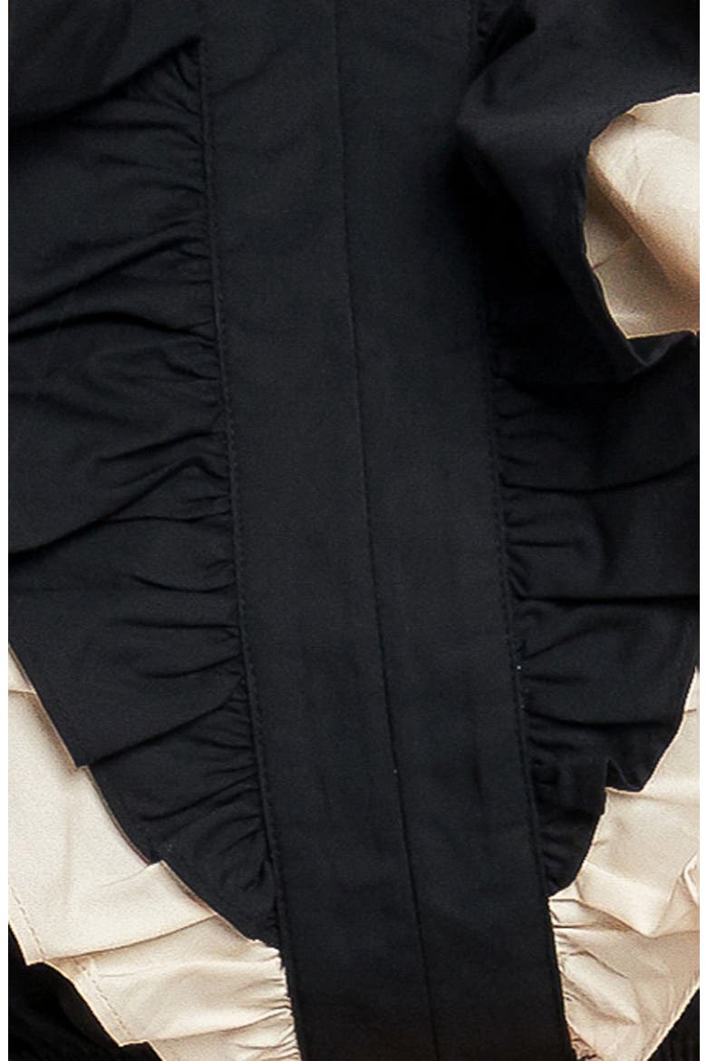 Ruffle Crop Top, Alternate, color, BLACK CREAM