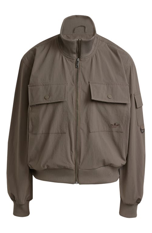 Shop Adidas Originals Essential Woven Jacket In Shadow Olive