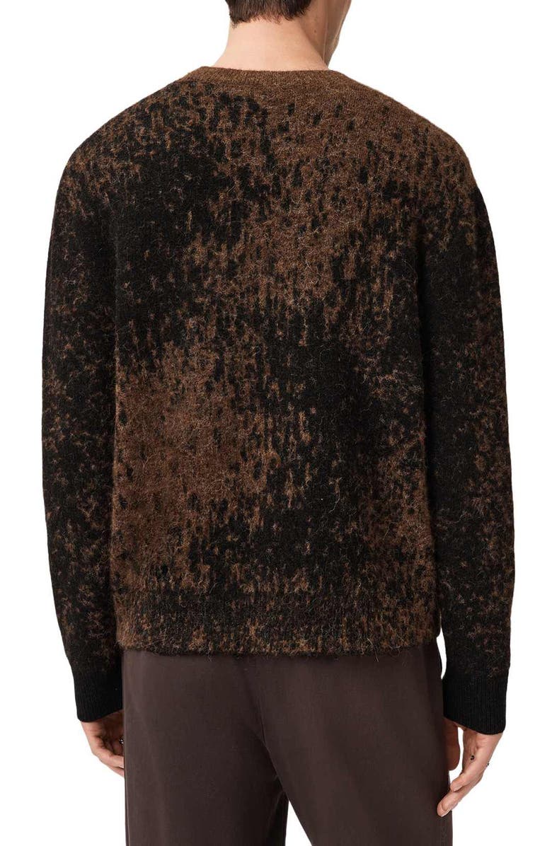 AllSaints Storm Alpaca Blend Crewneck Sweater, Alternate, color, Brown