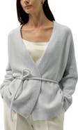 Lilysilk Bouclé Knit Silk-Cashmere Wrap Cardigan