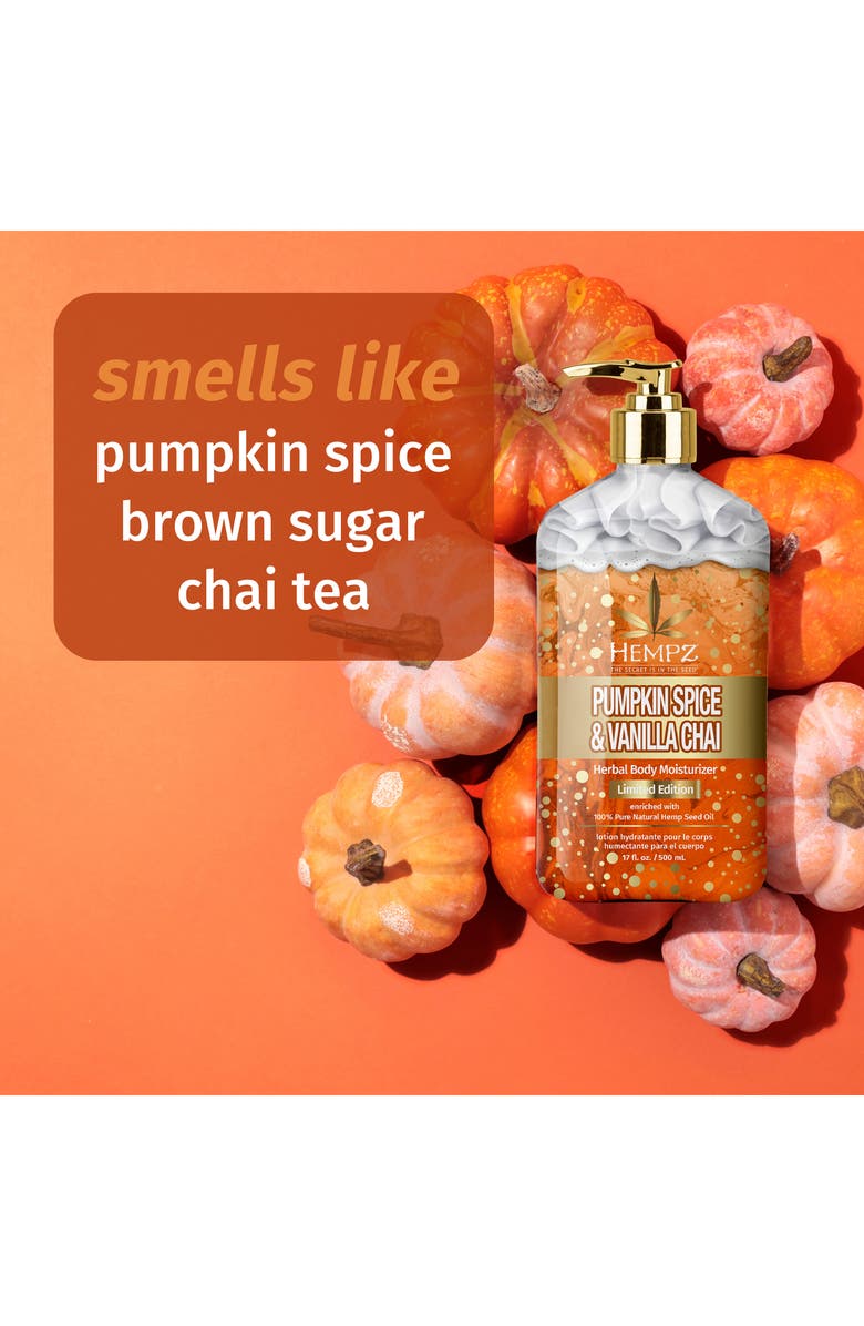 HEMPZ Pumpkin Spice & Vanilla Chai Herbal Body Moisturizer, Alternate, color, 