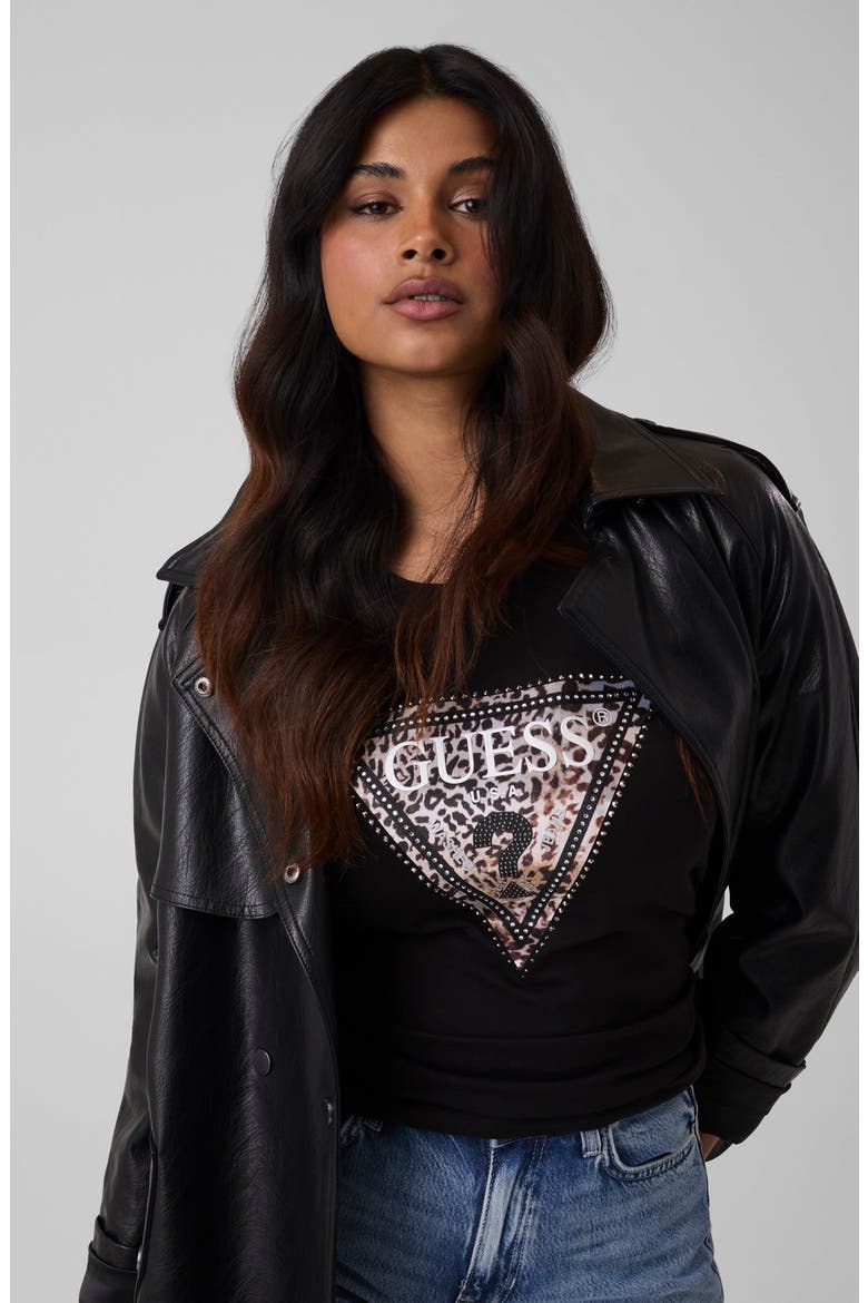 Savanna Leopard Graphic T-shirt, Alternate, color, JBLACK-BLACK