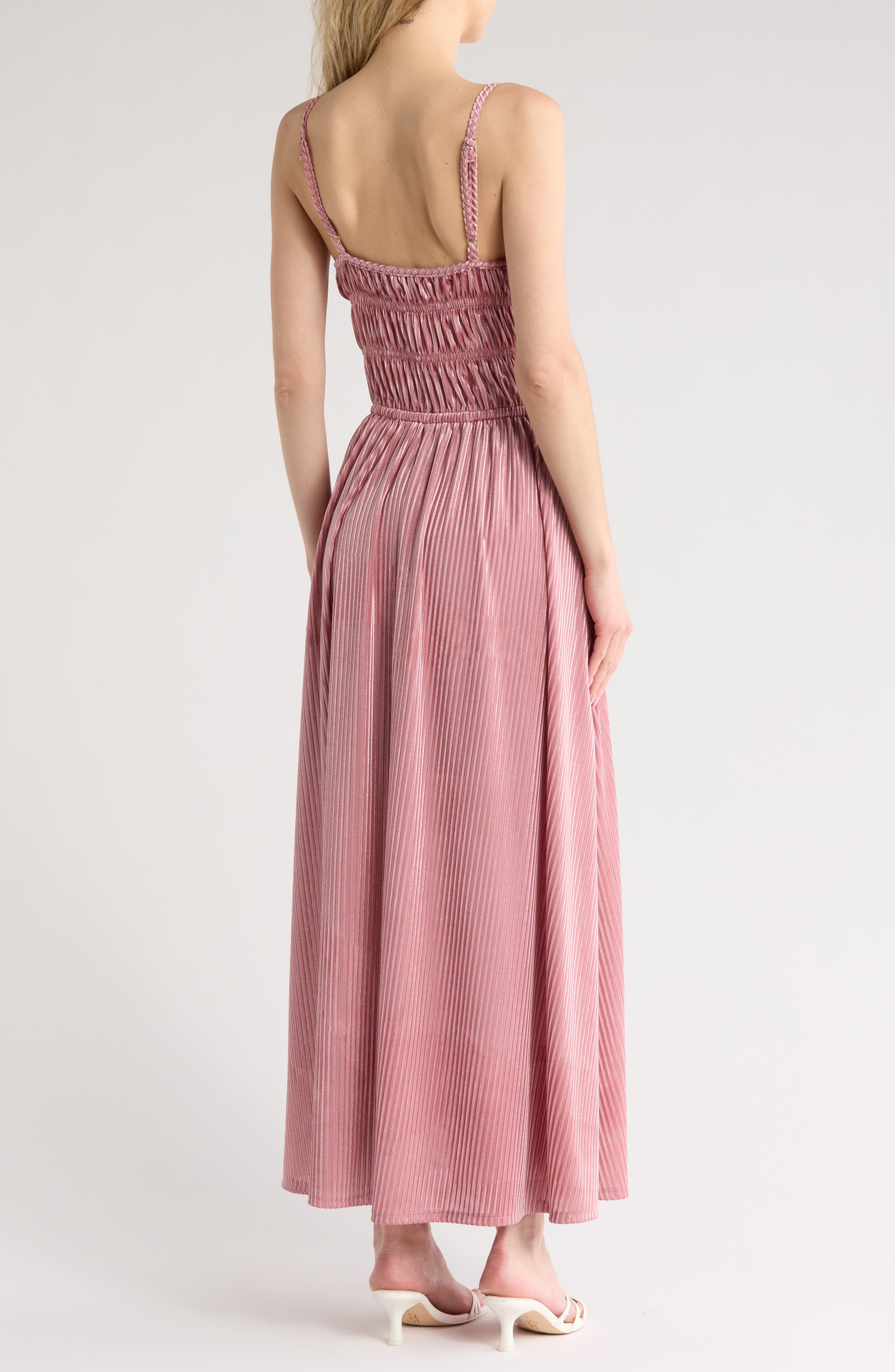 Floral Tiered Velour Dress - image 4