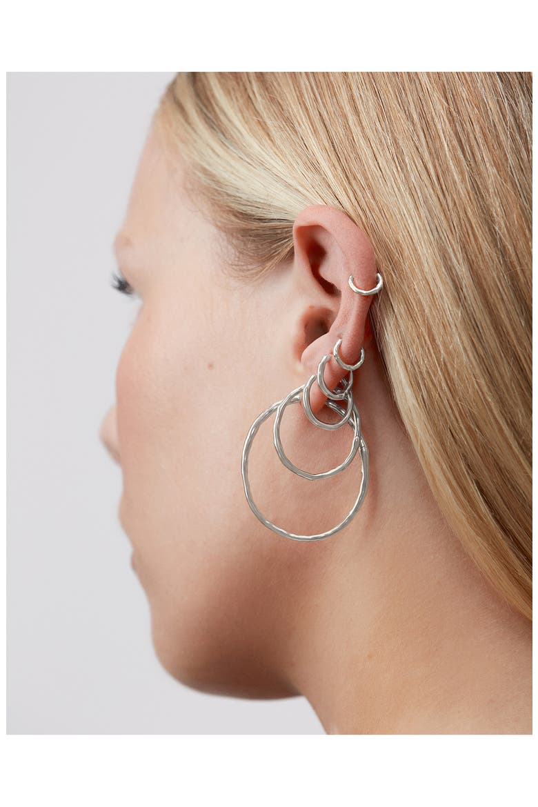 MV Siren™ Muse Small Hoops, Alternate, color, STERLING SILVER