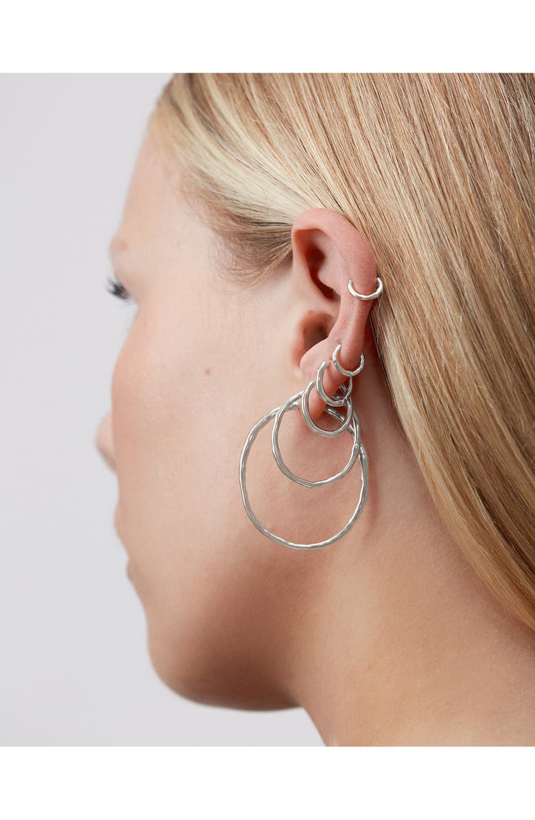 Monica Vinader Siren Muse Sterling Silver Hoop Earrings, Alternate, color, Sterling Silver
