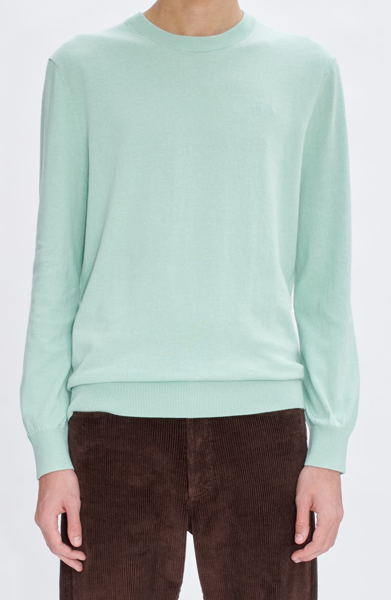 A.P.C. Pull Julio Cotton & Cashmere Crewneck Sweater, Alternate, color, 