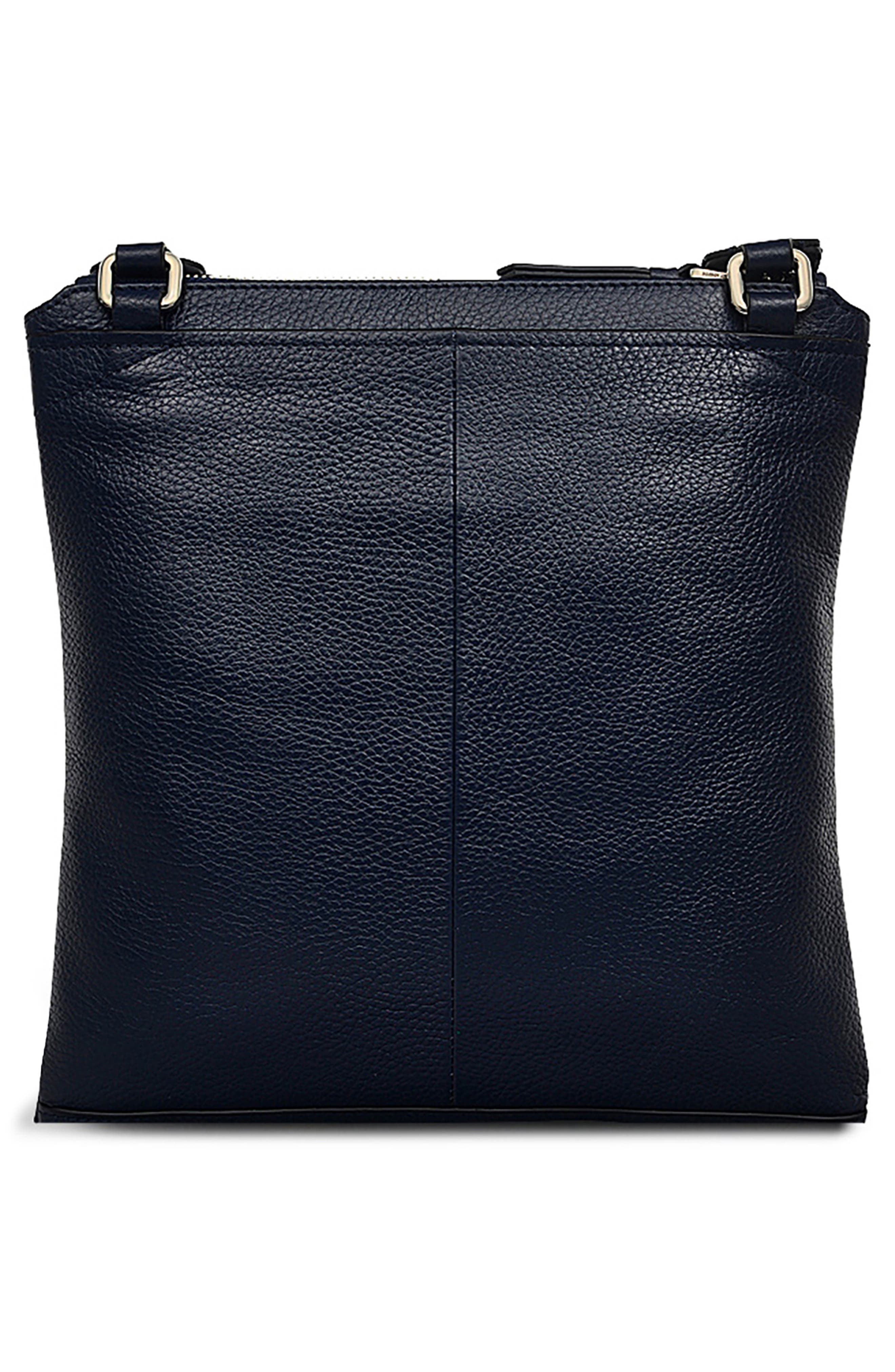 Radley Pockets Soft 2.0 Medium Zip Top Leather Crossbody Bag, Alternate, color, Dark Navy Ink