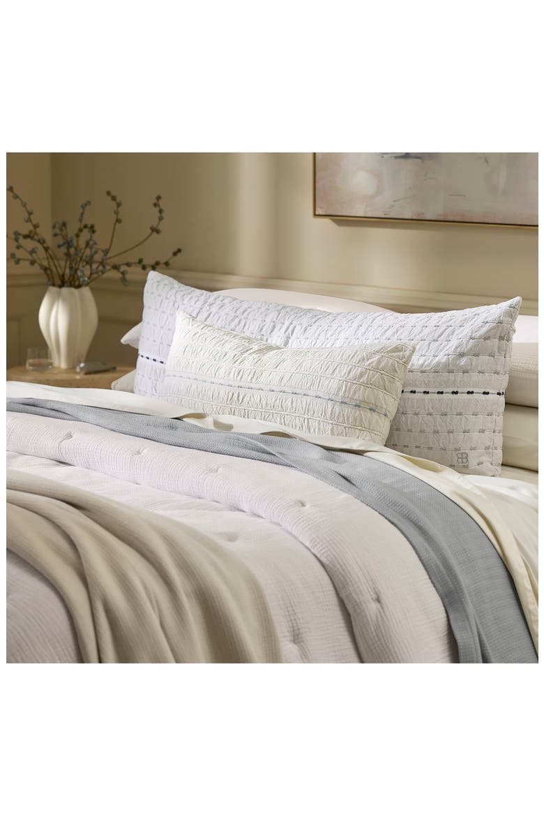 Tideline Decorative Pillow Cover, Alternate, color, WHITE/ HYDRANGEA