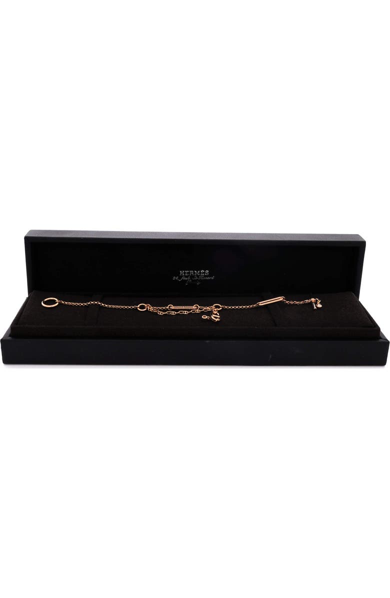 Pre-Owned Hermes Chaine d'Ancre Chaos Bracelet 18K Rose Gold with Diamonds, Alternate, color, Rose Gold