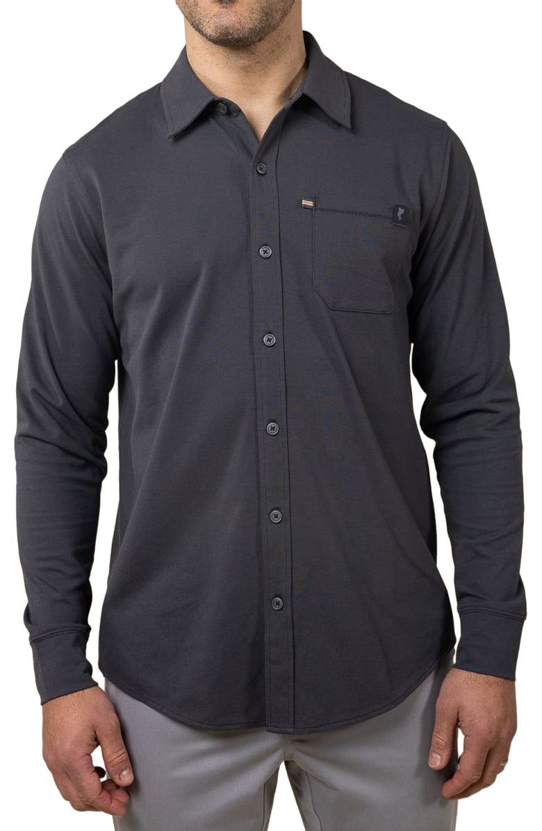 ASHWORTH GOLF LS Hightide Shirt, Alternate, color, Asphalt