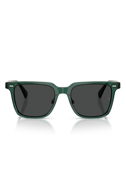 52mm Rectangular Polarized Sunglasses