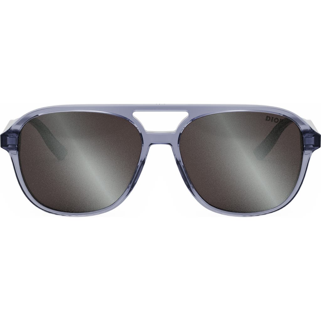 Dior In N1i 57mm Navigator Sunglasses In Gray