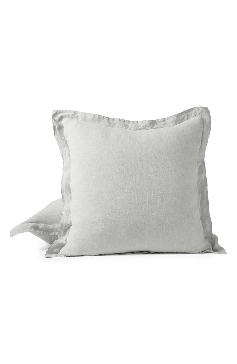 Coyuchi Relaxed Organic Linen Sham, Main, color, Fog