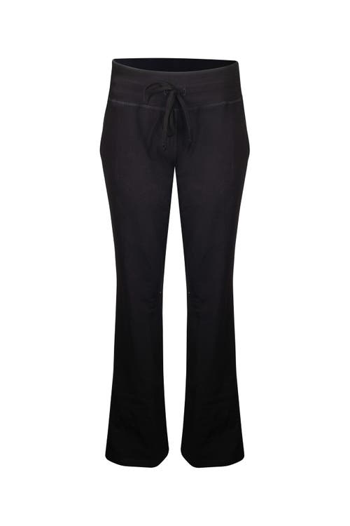 Lezat Taylor Organic Cotton Wide Leg Pocketed Pant In Black