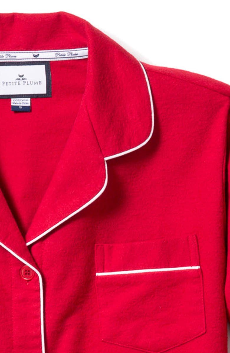 Petite Plume Men's Red Flannel Pajamas, Alternate, color, Red