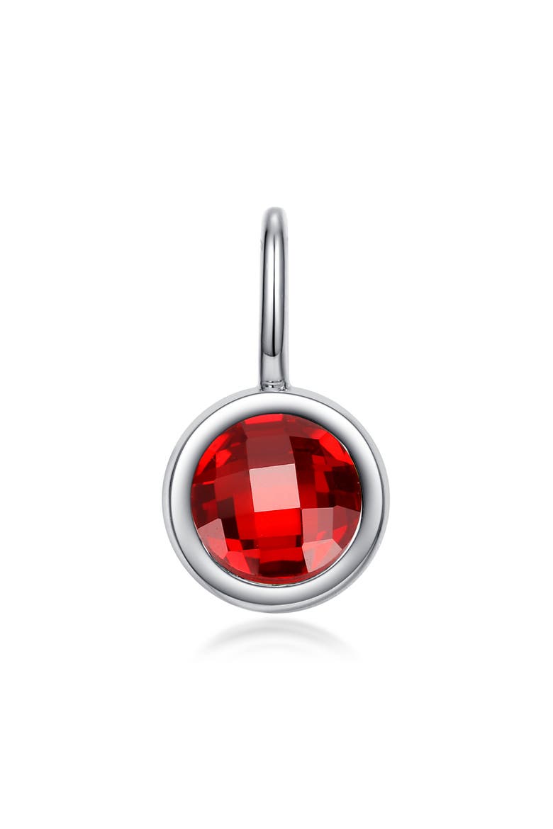 Simulated Birthstone Pendant, Main, color, GARNET