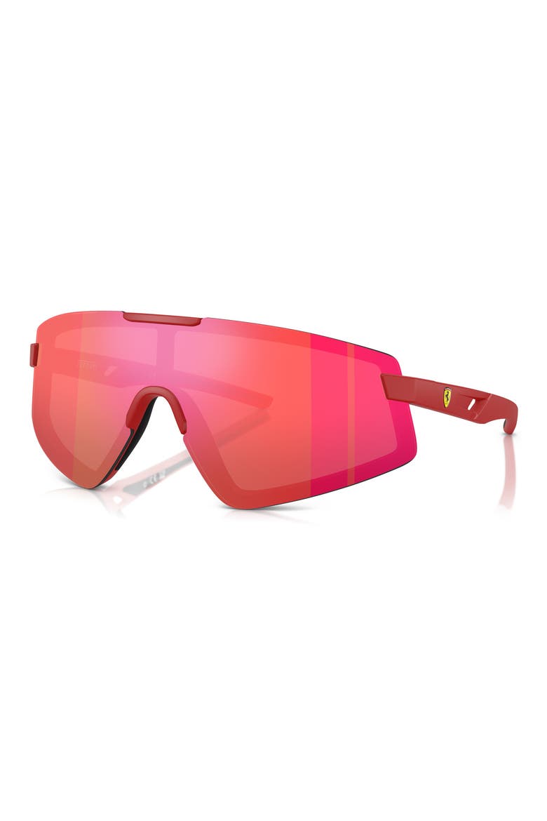 47mm Shield Sunglasses, Alternate, color, MATTE RED
