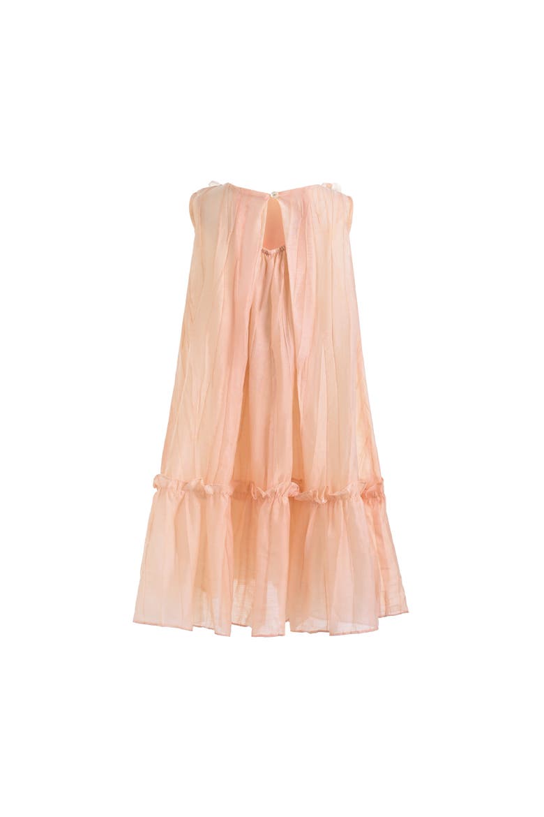 Mariselle Floral Ruffle Dress, Alternate, color, Coral